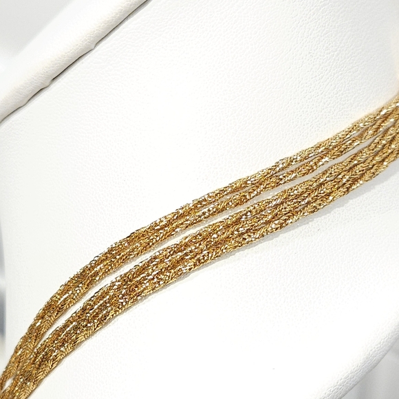 NWT Givenchy Vintage 1979 Multistrand Chain Necklace Maroon Red Crescent Accents - Picture 9 of 16